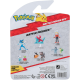 Pack de tres Figuras Pokémon Battle - Rockruff, Bellossom, Vaporeon 5-7cm