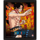 Póster 3D con marco One Piece - Brothers Burning Rage 23,5 x 28,5cm