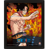 Póster 3D con marco One Piece - Brothers Burning Rage 23,5 x 28,5cm