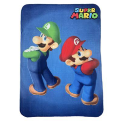 Manta Polar Super Mario - Mario y Luigi 100x140cm