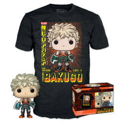 Figura Funko POP! + Camiseta Talla L My Hero Academia - Katsuki (Metallic)