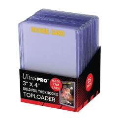 Fundas Toploader - UP - Toploader - 3" x 4" 75PT Rookie Gold Thick (25 unidades)