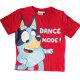 Camiseta niño Bluey roja 3 años 98cm con certificado GOTS