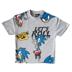 Camiseta niño Sonic - Sonic Let's Roll gris 3 años 98cm