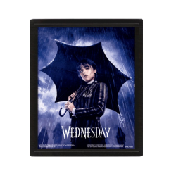 Póster 3D con marco Miércoles Addams (Wednesday) - Umbrella 23,5 x 28,5cm