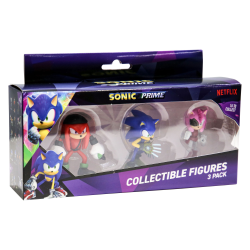 Figura Sonic Prime - Knuckles NY + Rusty Rose + Sonic 6cm