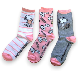 Pack de 3 calcetines Snoopy talla única 36 - 40