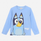 Camiseta manga larga niño Bluey celeste 3 años 98cm CONFECCIONADA CON MATERIALES RECICLADOS