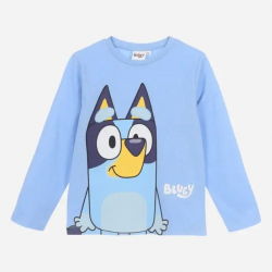 Camiseta manga larga niño Bluey celeste 3 años 98cm CONFECCIONADA CON MATERIALES RECICLADOS