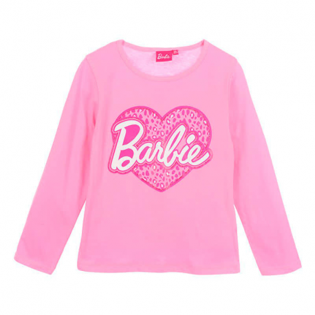 Camiseta niña manga larga Barbie rosa 4 años 104cm