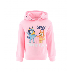Sudadera niña Bluey rosa 5 años 110cm CONFECCIONADA CON MATERIALES RECICLADOS