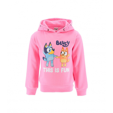 Sudadera niña Bluey rosa fucsia 5 años 110cm CONFECCIONADA CON MATERIALES RECICLADOS