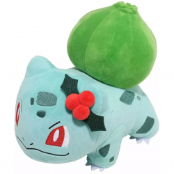 Peluche Pokemon - Bulbasaur con muérdago rojo 20cm
