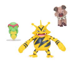 Figura Pokémon Battle - Caterpie, Rockruff, Electabuzz 5cm