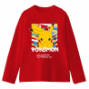 Camiseta infantil manga larga Pokemon - Pikachu Electrifying! roja 10 años 140cm