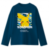 Camiseta infantil manga larga Pokemon - Pikachu Electrifying! azul 10 años 140cm