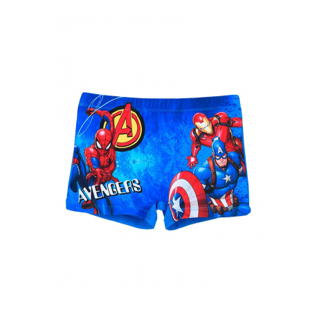 Bañador boxer niño Marvel - Spider-man, Iron Man y Capitán América azul 8 años 128cm