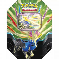 Caja de lata de cartas Pokemon Azure Legends 2025 Xerneas ex (inglés)