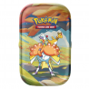 Mini lata de sobres de cartas Pokémon Vibrant Paldea - Espathra & Ampharos (inglés)
