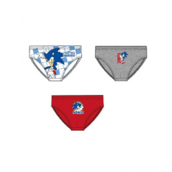 Pack de 3 slips niño Sonic 4 años 104cm -5 años 110cm