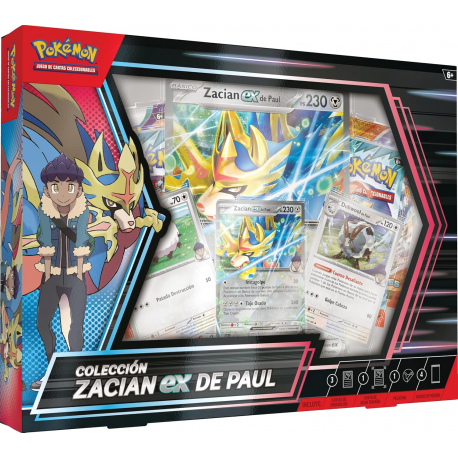 Caja de sobres de cartas Pokemon Journey Together Zacian ex De Paul (español)